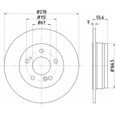 8DD 355 101-001 HELLA Тормозной диск