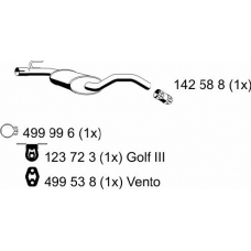 142069 ERNST Средний глушитель выхлопных газов