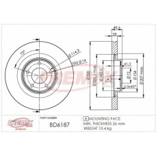 BD-6187 FREMAX Тормозной диск