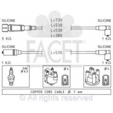 4.9609 FACET Комплект проводов зажигания