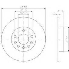 8DD 355 109-211 HELLA Тормозной диск