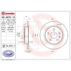 08.A970.11 BREMBO Тормозной диск