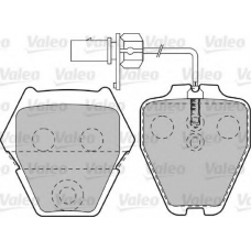 598992 VALEO Комплект тормозных колодок, дисковый тормоз