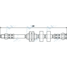 HOS3558 APEC Тормозной шланг