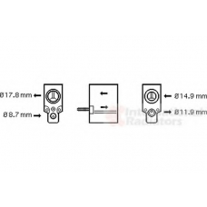 43001333 VAN WEZEL Расширительный клапан, кондиционер