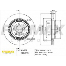 BD-7293 FREMAX Тормозной диск