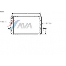 FD2140 AVA Радиатор, охлаждение двигателя