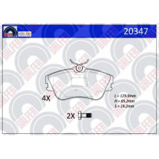 20347 GALFER Комплект тормозных колодок, дисковый тормоз