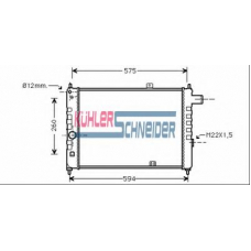 0602001 KUHLER SCHNEIDER Радиатор, охлаждение двигател