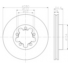 8DD 355 113-251 HELLA PAGID Тормозной диск