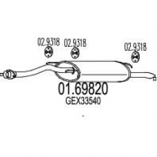 01.69820 MTS Глушитель выхлопных газов конечный