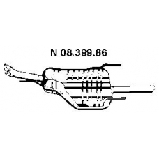 08.399.86 EBERSPACHER Глушитель выхлопных газов конечный