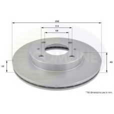 ADC0219V COMLINE Тормозной диск