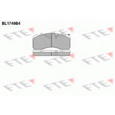 BL1749B4 FTE Комплект тормозных колодок, дисковый тормоз