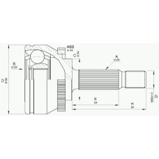 CVJ5575.10 OPEN PARTS Шарнирный комплект, приводной вал