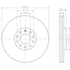 MDC1444 MINTEX Тормозной диск