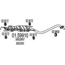 01.59910 MTS Средний глушитель выхлопных газов
