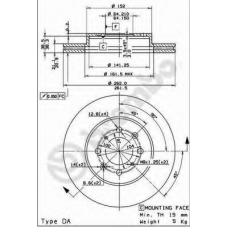 09.5509.11 BREMBO Тормозной диск