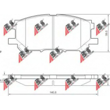 37458 OE ABS Комплект тормозных колодок, дисковый тормоз