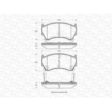 363702160783 MAGNETI MARELLI Комплект тормозных колодок, дисковый тормоз