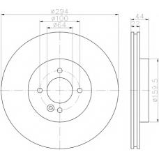 8DD 355 115-871 HELLA PAGID Тормозной диск