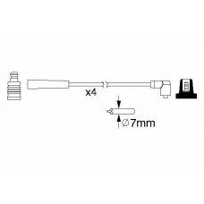 0 986 357 098 BOSCH Комплект проводов зажигания