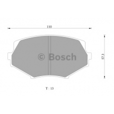 0 986 AB2 454 BOSCH Комплект тормозных колодок, дисковый тормоз