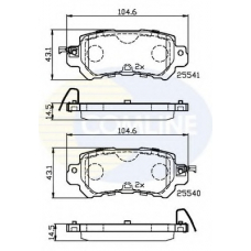 CBP32241 COMLINE Комплект тормозных колодок, дисковый тормоз