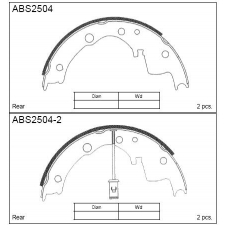 ABS2504 Allied Nippon Колодки барабанные