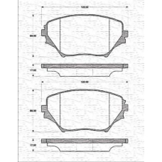 363702161291 MAGNETI MARELLI Комплект тормозных колодок, дисковый тормоз