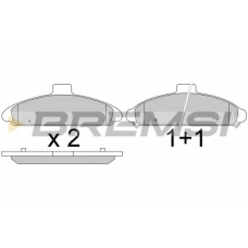 BP2579 BREMSI Комплект тормозных колодок, дисковый тормоз