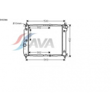 DW2066 AVA Радиатор, охлаждение двигателя