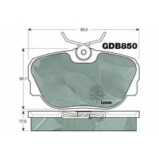 GDB850 TRW Комплект тормозных колодок, дисковый тормоз