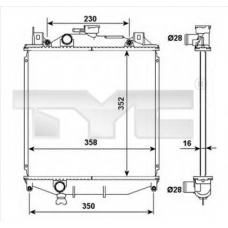 735-0032 TYC Радиатор, охлаждение двигателя