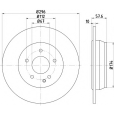 8DD 355 110-081 HELLA Тормозной диск