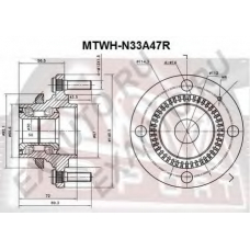 MTWH-N33A47R ASVA Ступица колеса