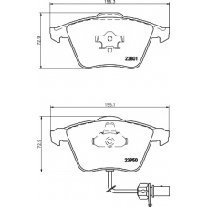 8DB 355 011-711 HELLA PAGID Комплект тормозных колодок, дисковый тормоз