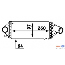 8ML 376 723-061 HELLA Интеркулер