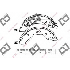 BS1208 DJ PARTS Комплект тормозных колодок