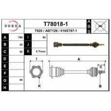 T78018-1 EAI Приводной вал