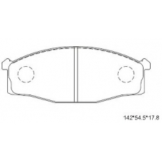 KD1204 ASIMCO Комплект тормозных колодок, дисковый тормоз