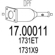 17.00011 MTS Сажевый / частичный фильтр, система выхлопа ог