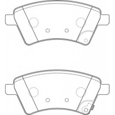 FD7232A NECTO Комплект тормозных колодок, дисковый тормоз