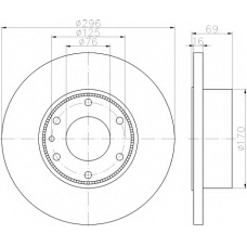 8DD 355 115-511 HELLA Тормозной диск