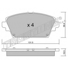 480.0 TRUSTING Комплект тормозных колодок, дисковый тормоз