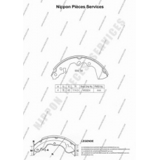 M350A38 NPS Комплект тормозных колодок