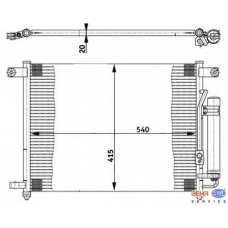 8FC 351 302-101 HELLA Конденсатор, кондиционер