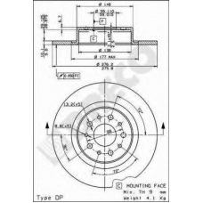 BS 7604 BRECO Тормозной диск