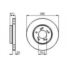 0 986 478 667 BOSCH Тормозной диск