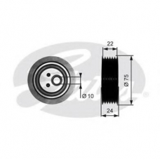 T36050 GATES Натяжной ролик, поликлиновой  ремень